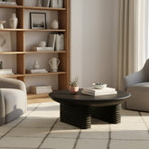 Ribbed Coffee Table Black